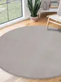 Teppich THE CARPET "Relax round", beige (sand), H:16mm Ø:160cm