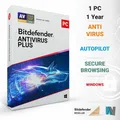 Bitdefender Antivirus Plus 2024 1 PC 1 JAHR