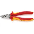 KNIPEX VDE-Crimpzange Aderendhülsen, 2-K-Griff, mit/ohne Öse, Dorn-Crimp