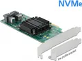 DeLOCK PCI Express x8 Card to 2 x internal SFF-8643 NVMe - Low Profile Form Factor - Speicher-Controller - U.2 NVMe Low-Profile - 32 Gbit/s - PCIe 3.0 x8 (90438)