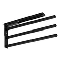 SOTECH Aluminium Handtuchhalter TED 3-armig schwarz matt (325-487 mm, ausziehbar, drehbar) Teleskop-Handtuchstange geeignet für größere Handtücher