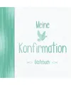 Meine Konfirmation Gästebuch: Vintage Elfenbein & Türkis Neutral mit Fisch, Ta