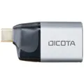 DICOTA - Videoadapter - 24 pin USB-C männlich zu HDMI, 24 pin USB-C weiblich - Silber - Support von 4K 60 Hz, USB-Stromv