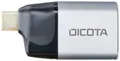 Dicota D32047 USB-C / HDMI Adapter [1x USB-C Stecker - 1x HDMI-Buchse] Silber 4K UHD, mit Ladebuchse
