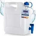 Hünersdorff Wasserkanister ECO 817500, 12 Liter lebensmittelecht, mit Schraubverschluss & Auslaufhahn