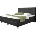Boxspringbett - anthrazit - H3 - 180x200 cm