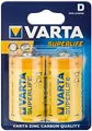 VARTA 10500220 - Superlife Zink-Kohle Batterien Mono / D / LR20 mit 1,5 Volt, 2er Set, Kapazität 6000 mAh