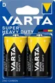 4 Varta 2020 Super Heavy Duty D / Mono Zink-Kohle Batterien im 2er Blister