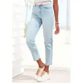 LASCANA Ankle-Jeans mit Stretchanteil, elastische Jeans in gerader Passform blau 38