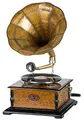 aubaho Grammophon in Trompetenform mit Siegelwachs im antiken Stil