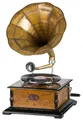 Nostalgie Grammophon Schellackplatte Gramophone Trichtergrammophon antik Stil