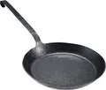 Turk Eisenpfanne 65534 | freiform-warmgeschmiedet | Hakenstiel | 34 cm | Gusseisen | kratzfest | Induktion | anthrazit