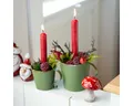 Viana Kerzenhalter Stabkerzenhalter Vintage Tasse Metall Grün Ø11cm H11cm Retro