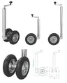 Zwillingsstützrad Anhänger 48mm PU-Reifen Doppel Stützrad 550x770mm Deichselrad