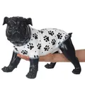 MCW Deko Figur Hund 24cm, Polyresin Bulldogge Skulptur Hund, handbemalt mit Jäckchen