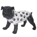 Deko Figur Hund 24cm, Polyresin Skulptur Bulldogge, In-/Outdoor, handbemalt