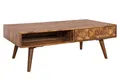 Couchtisch mit Stauraum Schublade 110 x 60 x 40 cm (LxBxH) Retro Sheesham Holz