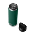 YETI Rambler Trinkflasche 26 oz (769 ml) Black Forest Green – Edelstahl Trinkflasche, Wasserflasche Sport mit Chug–Verschluss, isolierte Sportflasche