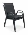 VCM 2-TLG. Set Gartenstuhl, Metall Stapelstuhl mit Textilene, wetterbeständig, stapelbar, Balkonstuhl für die Terrasse oder Garten Outdoor, Sonlas