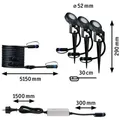 Paulmann 93696 Outdoor Plug & Shine Spot Sting Set IP67 3000K 24V dimmbar