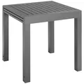 Juskys Gartentisch, Grau, Metall, 70x75x70 cm, Gartenmöbel, Gartentische, Gartentische