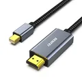 BENFEI Mini DisplayPort auf HDMI Kabel 1,8m, Mini DP auf HDMI Nylonkabel & Aluminiumschale Kabel, kompatibel mit MacBook Air/Pro, Microsoft Surface Pro/Dock, Monitor, Projektor
