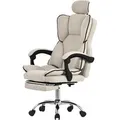 ML-Design Bürostuhl Ergonomisch Beige Höhenverstellbar mit Rückenlehne
