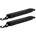 Wiltec Dachgepäckträger weich 113 x 10 x 8 cm mit 2 x Gurtband, Auto Dachträger bis 75 kg für Kanu, Kajak, Surfbrett, SUP, Snowboard, Skier und Leiter