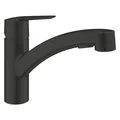Grohe Start QuickFix Küchenarmatur, Dual-Spülbrause, herausziehbar, schwenkbar, mattschwarz (303072431)