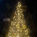 FHS LED-Tannenbaum Weihnachtsbaum Galaxy halbrund 2m 200 warmweiße LEDs Wanddeko