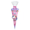 Ursus 10040001 - Diamond Painting Schultüten-Bastelset Easy Line "Fancy Unicorn", Rosa, 6-eckig, aus 3D-Colorwellpappe, 68 cm, Durchmesser ca. 20 cm, zum Basteln einer Zuckertüte