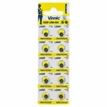 10 X Vinnic LR66 Batterien L626F AG4 Alkalisch Knopf Zellen 376 1.5V Quecksilber
