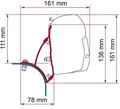 Fiamma F45 Adapter für VW T5/T6 mit Aufstelldach, schwarz