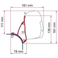 Fiamma F45 Adapter für VW T5/T6 mit Aufstelldach, schwarz