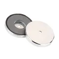 Runder Magnet Magnetscheibe Rundmagnet 67 x 9,5 mm bis 29 kg Verchromt, 1 Stück