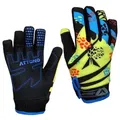 ATTONO Fahrradhandschuhe Kinder Mountainbike Fahrradhandschuhe Gel Softshell Neopren Pulswärmer 2