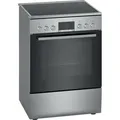 Bosch Serie 4 HKR39C250, Freistehender Herd, Schwarz, Grau, Drehregler, Berührung, Chrom, Vorderseite, 1,2 m - Schwarz/Grau