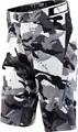 Troy Lee Designs Flowline Short Shell, Spray Camo, white, youth 24
