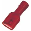 Intercable 180827 VollIsolierte Flachsteckhülse, 0,5-1 mm2, 2,8 x 0,8 mm, Messing, rot