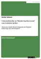 Unterrichtsreihe zu "Kleider machen Leute" von Gottfried Keller: Thema der Stunde: Wenzel Strapinski am Tiefpunkt. Entlarvung eines Hochstaplers?