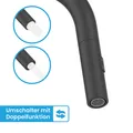 Bächlein Küchenarmatur 360 Grad schwenkbar Farbe matt schwarz – Einhand-Spültischbatterie mit ausziehbarem Schlauch und Brause mit Umschalt-Taste, Wasserhahn für die Küche