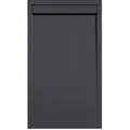 Mineralguss-duschwanne Extra Flach Clever Schieferoptik Anthrazit 90x150 Cm