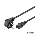 GOOBAY Kaltgerätekabel, 5 m, schwarz, Kaltgerätekabel, 5 Meter