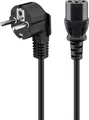 Goobay® abgewinkeltes Kaltgeräte-Anschlusskabel, 5 m, Schwarz, (3*1 mm²)