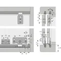 Hettich - Mb-schiebetürbeschläge-set, Slideline 56, 45234, 2-t., Für Einlieg. Türen, 40kg