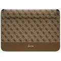 Guess Universell bis 14" Notebook / Tablet Tasche 4G Stripe Metall Logo Braun
