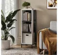 Vicco Bücherregal Eliza, Weiß, 36 x 120 cm mit 3 Fächern, 1-tlg.