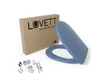 LUVETT WC-Sitz C100 mit Absenkautomatik, Duroplast Antibakteriell, Universelle O-Form (Komplett-Set, Inklusive 3 Befestigungsarten), mit Original SoftClose® Absenkautomatik, Duroplast