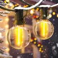 JEYMORKEY Lichterkette Außen Strom Outdoor - 15M G40 Glühbirnen Garten Beleuchtung Balkon Lichterketten Aussen IP44 Wetterfest Pavillon String Lights für Balkon Hochzeiten Party