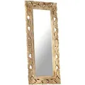 vidaXL Spiegel Handgeschnitzt Braun 110x50 cm Massivholz Mango